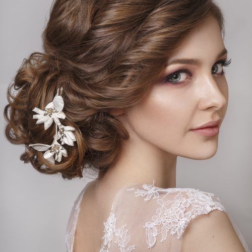 Over One Shoulder Wedding Hairstyles (Photo 6 of 15)