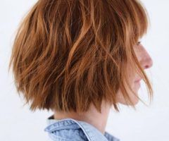 20 Collection of Shaggy Bob Hairstyles with Soft Blunt Bangs