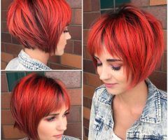 20 Ideas of Black Choppy Pixie Hairstyles with Red Bangs