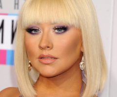 2024 Latest Christina Aguilera Shoulder Length Bob Hairstyles