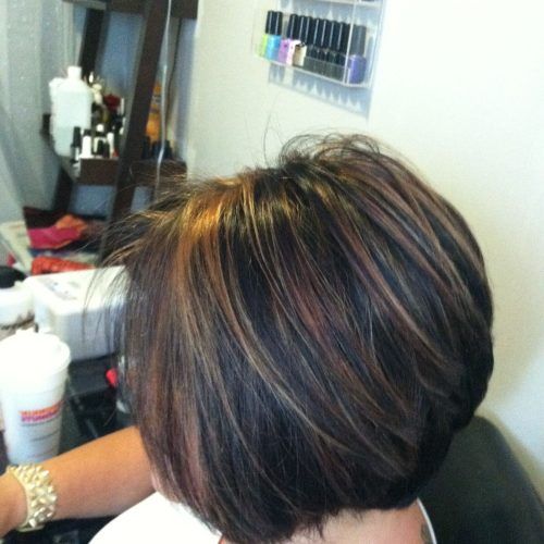 Short Crop Hairstyles With Colorful Highlights (Photo 12 of 20)