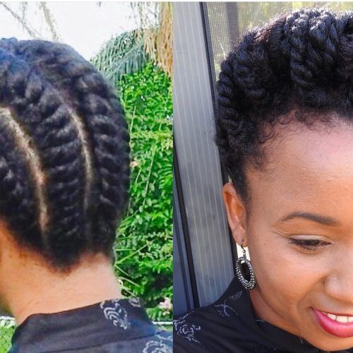 Chunky Mohawk Braid With Cornrows (Photo 8 of 15)