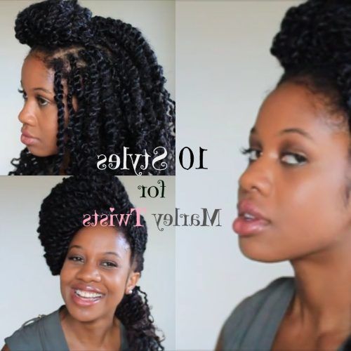 Marley Twist Updo Hairstyles (Photo 12 of 15)