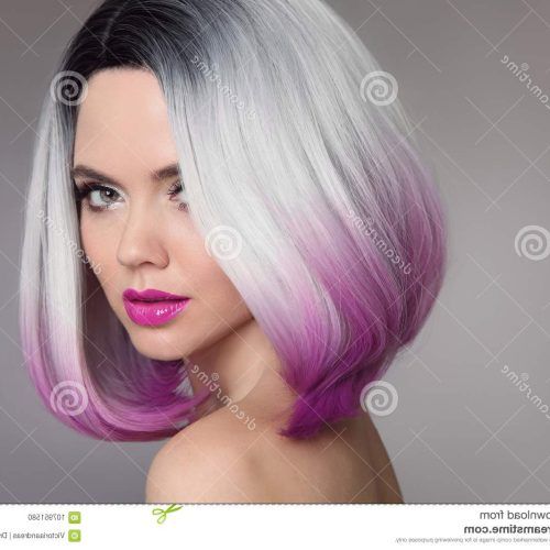 Purple-Tinted Off-Centered Bob Hairstyles (Photo 7 of 20)