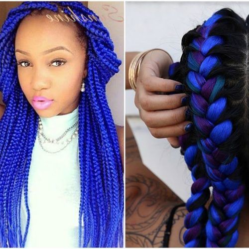 Multicolored Extension Braid Hairstyles (Photo 13 of 20)