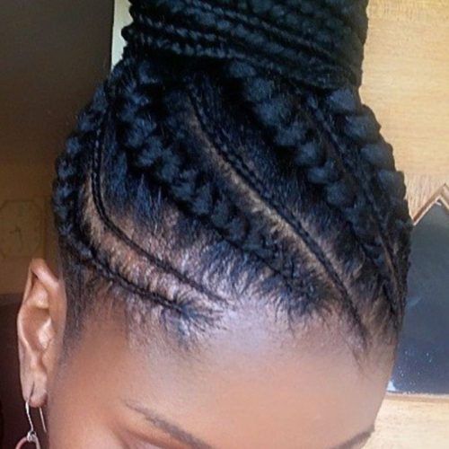Chunky Black Ghana Braids Ponytail Hairstyles (Photo 3 of 20)