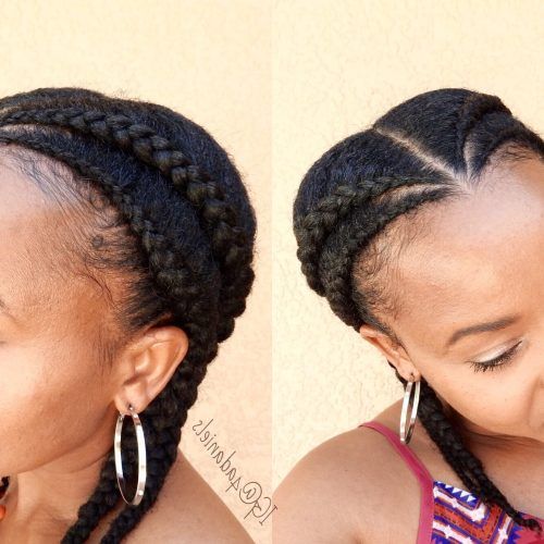 Natural Updo Cornrow Hairstyles (Photo 13 of 15)