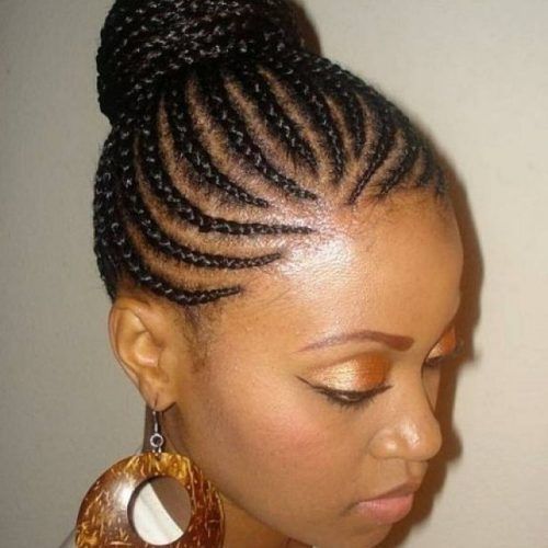 Cornrow Updo Hairstyles For Black Women (Photo 6 of 15)