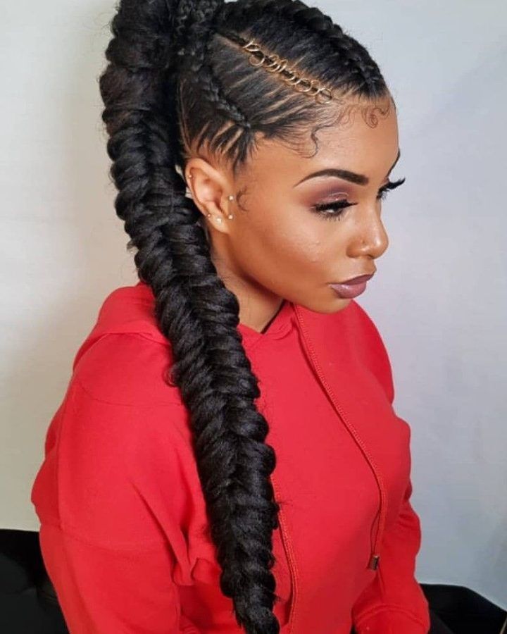 20 Best Collection of Cornrow Fishtail Side Braided Hairstyles
