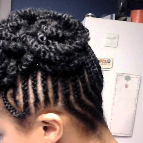 Updo Cornrows Hairstyles (Photo 11 of 15)