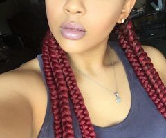 2024 Latest Red Cornrows Hairstyles