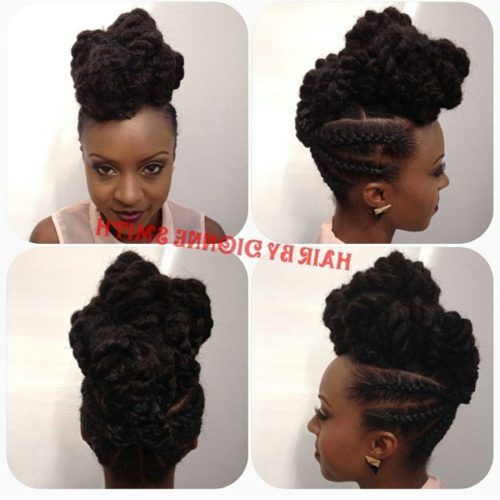 Natural Updo Cornrow Hairstyles (Photo 11 of 15)