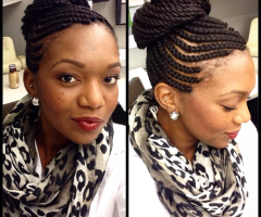 15 Inspirations Cornrows with High Twisted Bun