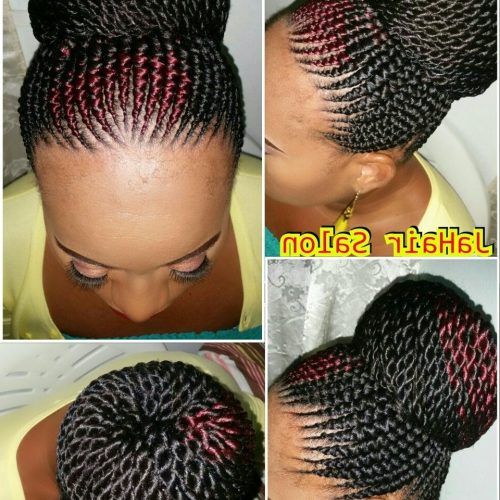 Cornrow Updo Bun Hairstyles (Photo 1 of 15)