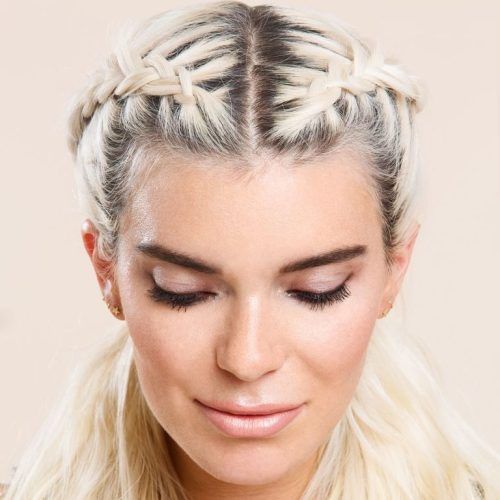 High Braided Pony Hairstyles With Peek-A-Boo Bangs (Photo 17 of 20)
