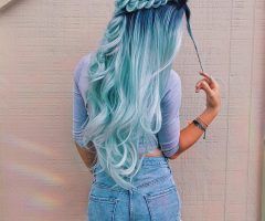 2024 Latest Cotton Candy Colors Blend Mermaid Braid Hairstyles