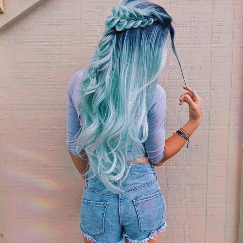 Cotton Candy Colors Blend Mermaid Braid Hairstyles (Photo 1 of 20)