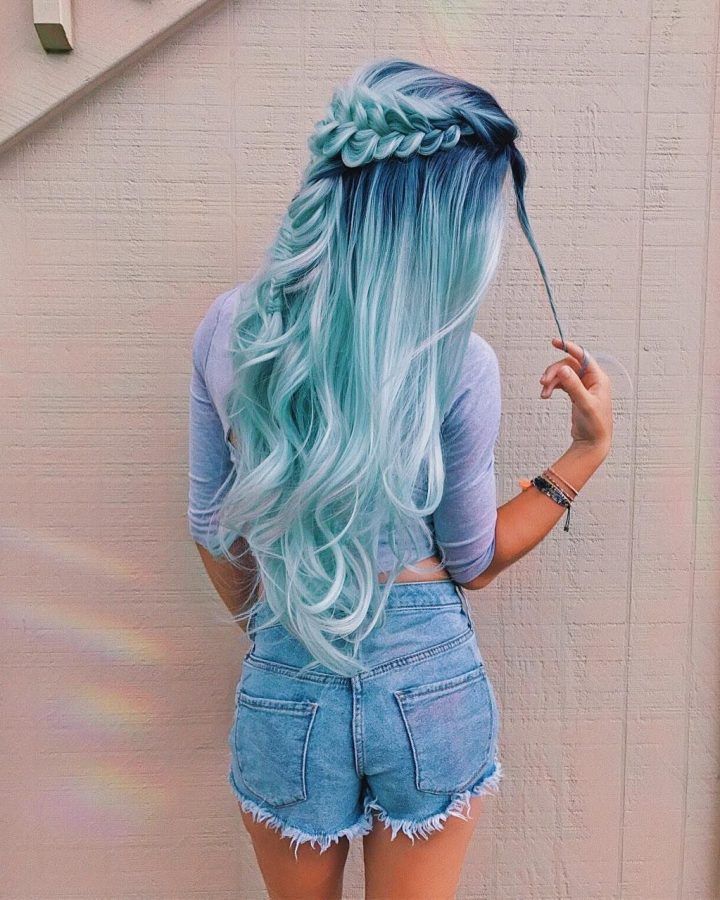 2024 Latest Cotton Candy Colors Blend Mermaid Braid Hairstyles