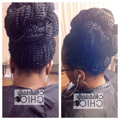 Senegalese Twist Styles Updo Hairstyles (Photo 4 of 15)