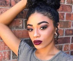 15 Best Collection of Curly Updos for Black Hair