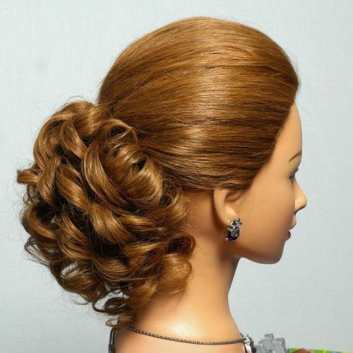 Curly Bun Updo Hairstyles (Photo 15 of 15)