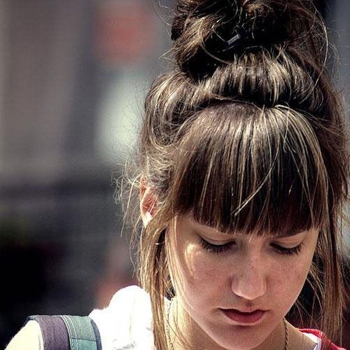 Updo For Long Hair With Bangs (Photo 10 of 15)