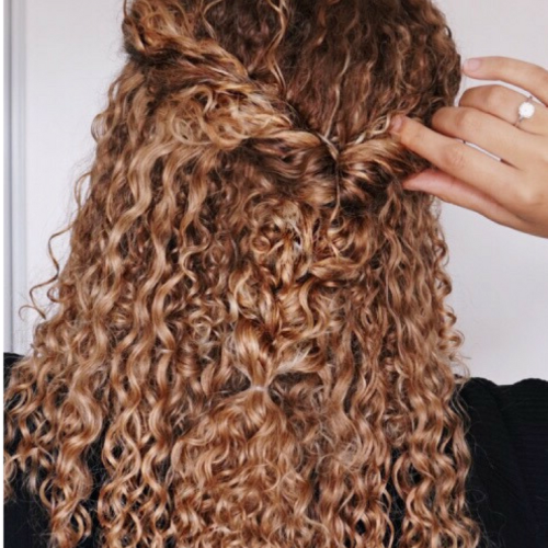 Half Up Blonde Ombre Curls Bridal Hairstyles (Photo 2 of 20)