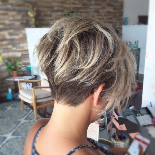 Undercut Blonde Pixie Hairstyles With Dark Roots (Photo 10 of 20)