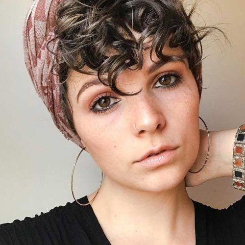 Wavy Pixie Hairstyles With Scarf (Photo 1 of 20)