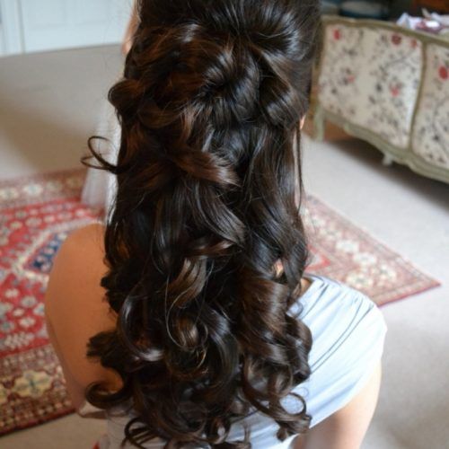 Half Up Half Down Curly Wedding Hairstyles (Photo 11 of 15)
