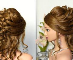 20 Collection of Formal Curly Updos with Bangs for Wedding