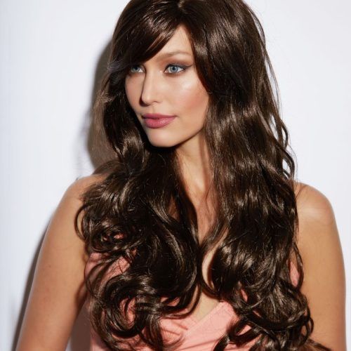 Wavy Hairstyles With Side Swept Wavy Bangs (Photo 7 of 20)