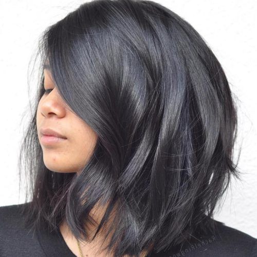 Black Medium Hairstyles With Bangs And Layers (Photo 12 of 20)