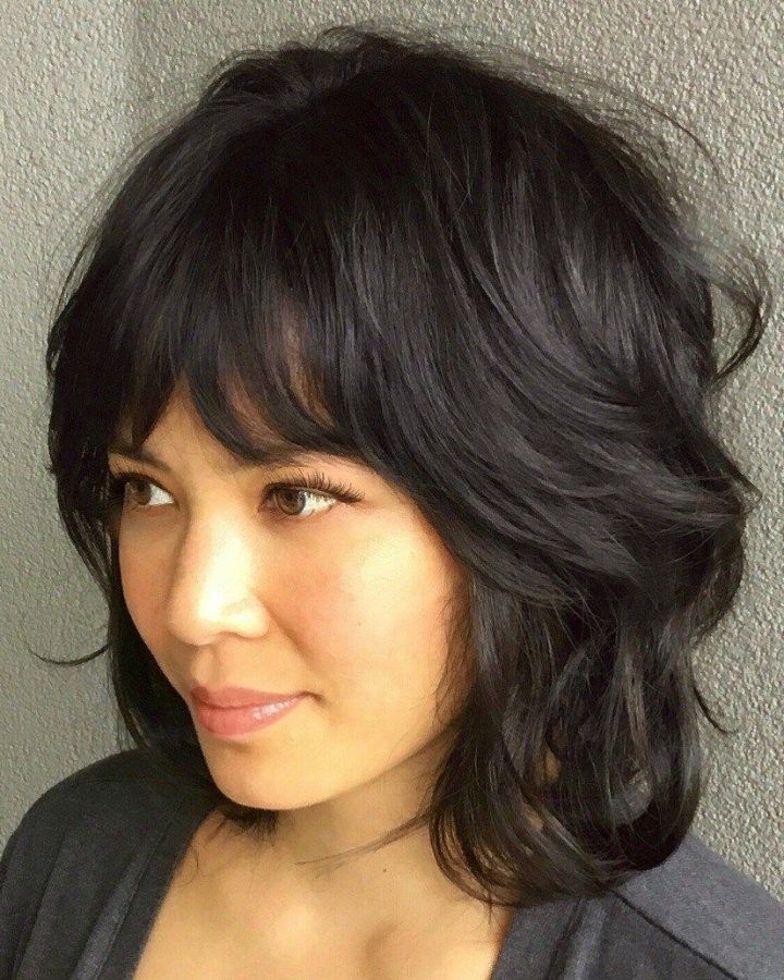 20 Best Ideas Black Shag Haircuts with Feathered Bangs