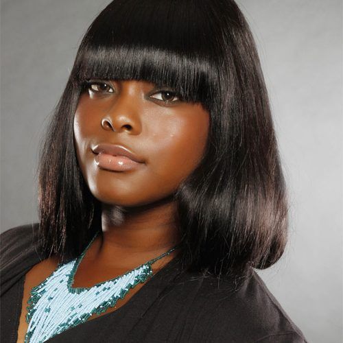 Blunt Lob Haircuts With Straight Bangs (Photo 19 of 20)