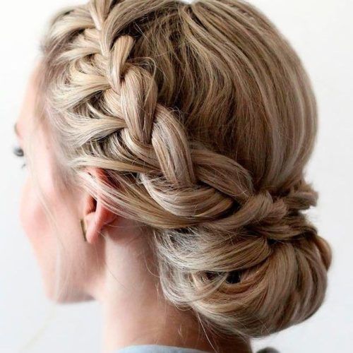 Brown Woven Updo Braid Hairstyles (Photo 1 of 20)