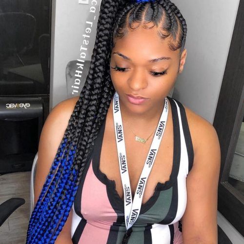 Cornrow Ombre Ponytail Micro Braid Hairstyles (Photo 1 of 20)