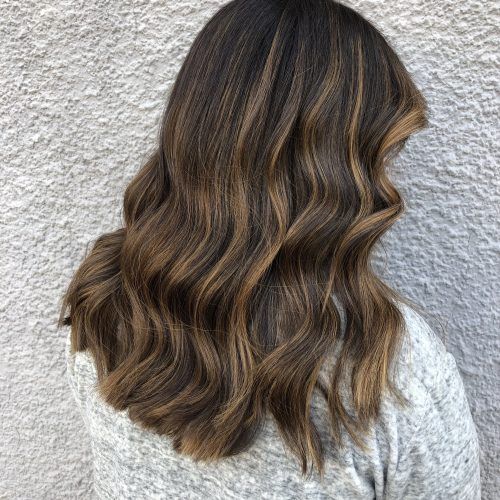 Curly Golden Brown Balayage Long Hairstyles (Photo 4 of 20)