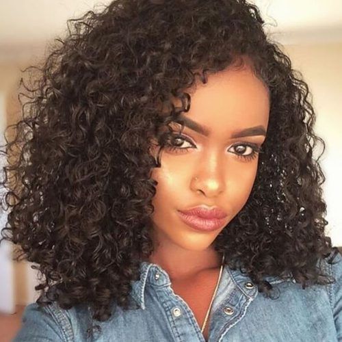 Curly Medium Hairstyles For Black Women (Photo 1 of 20)