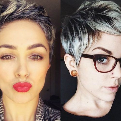 Dark Pixie Haircuts With Blonde Highlights (Photo 18 of 20)