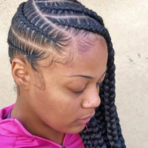Dynamic Side-Swept Cornrows Hairstyles (Photo 5 of 15)