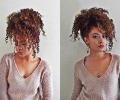20 Best Collection of Easy High Pony Hairstyles for Curly Hair