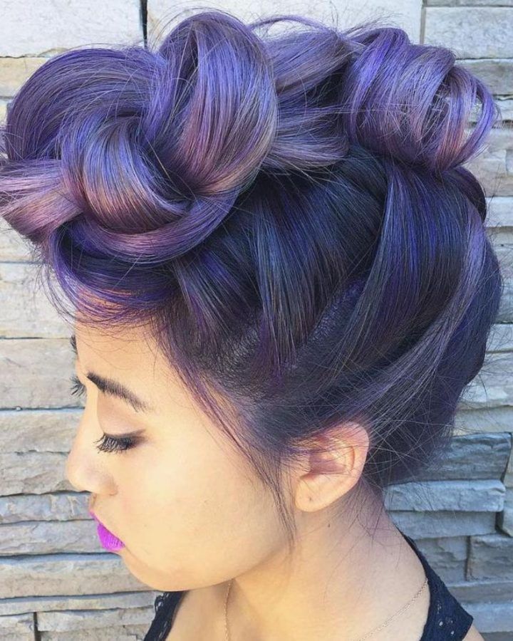 2024 Popular Extravagant Purple Mohawk Hairstyles