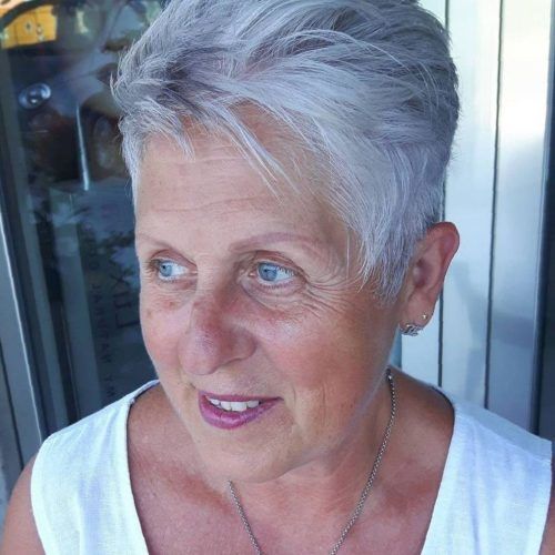 Gray Pixie Haircuts For Older Women (Photo 5 of 20)