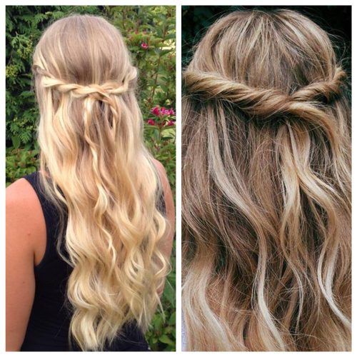 Half Up Blonde Ombre Curls Bridal Hairstyles (Photo 5 of 20)