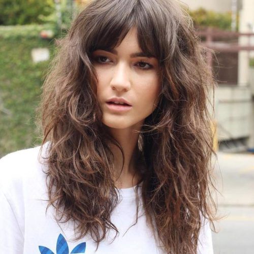 Long Curly Shag Hairstyles With Bangs (Photo 3 of 20)