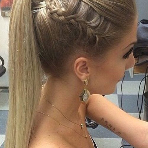 Long Pony Hairstyles With A Side Braid (Photo 4 of 20)