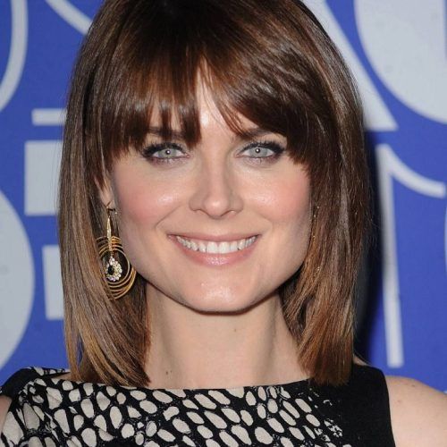 Medium Haircuts With Bangs For Round Faces (Photo 5 of 20)