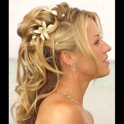 Partial Updo Wedding Hairstyles (Photo 1 of 15)