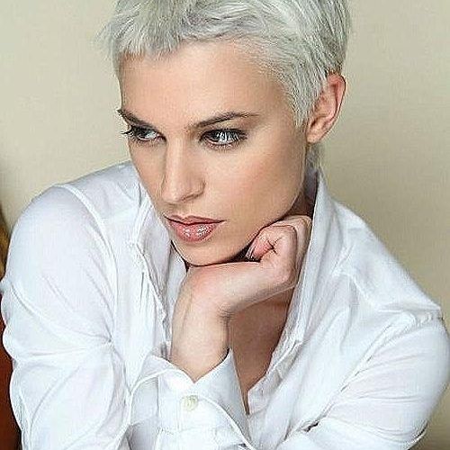 Short Pixie Haircuts For Gray Hair (Photo 7 of 20)
